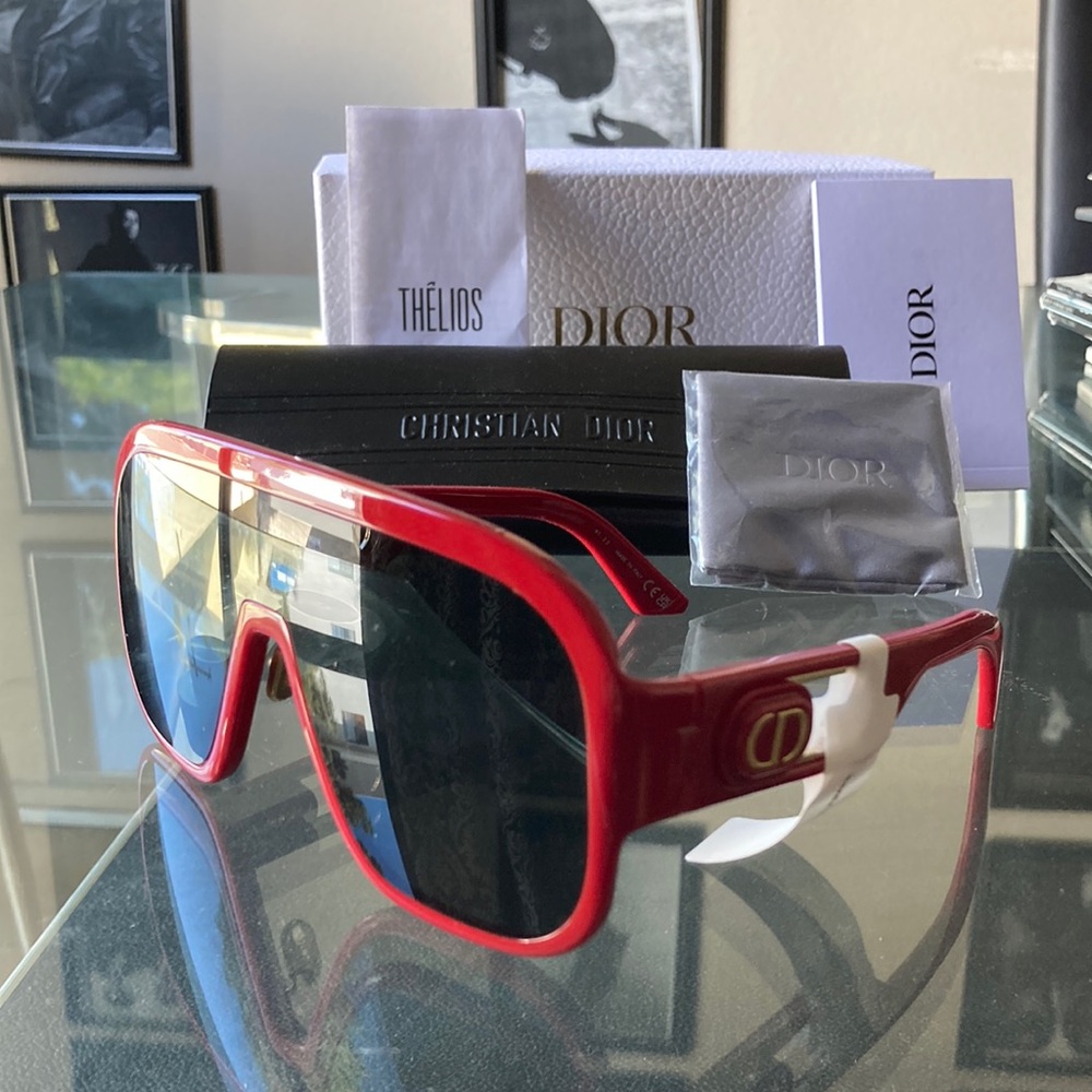 New Authentic Dior Red sunglasses DiorBobbySportM1u
